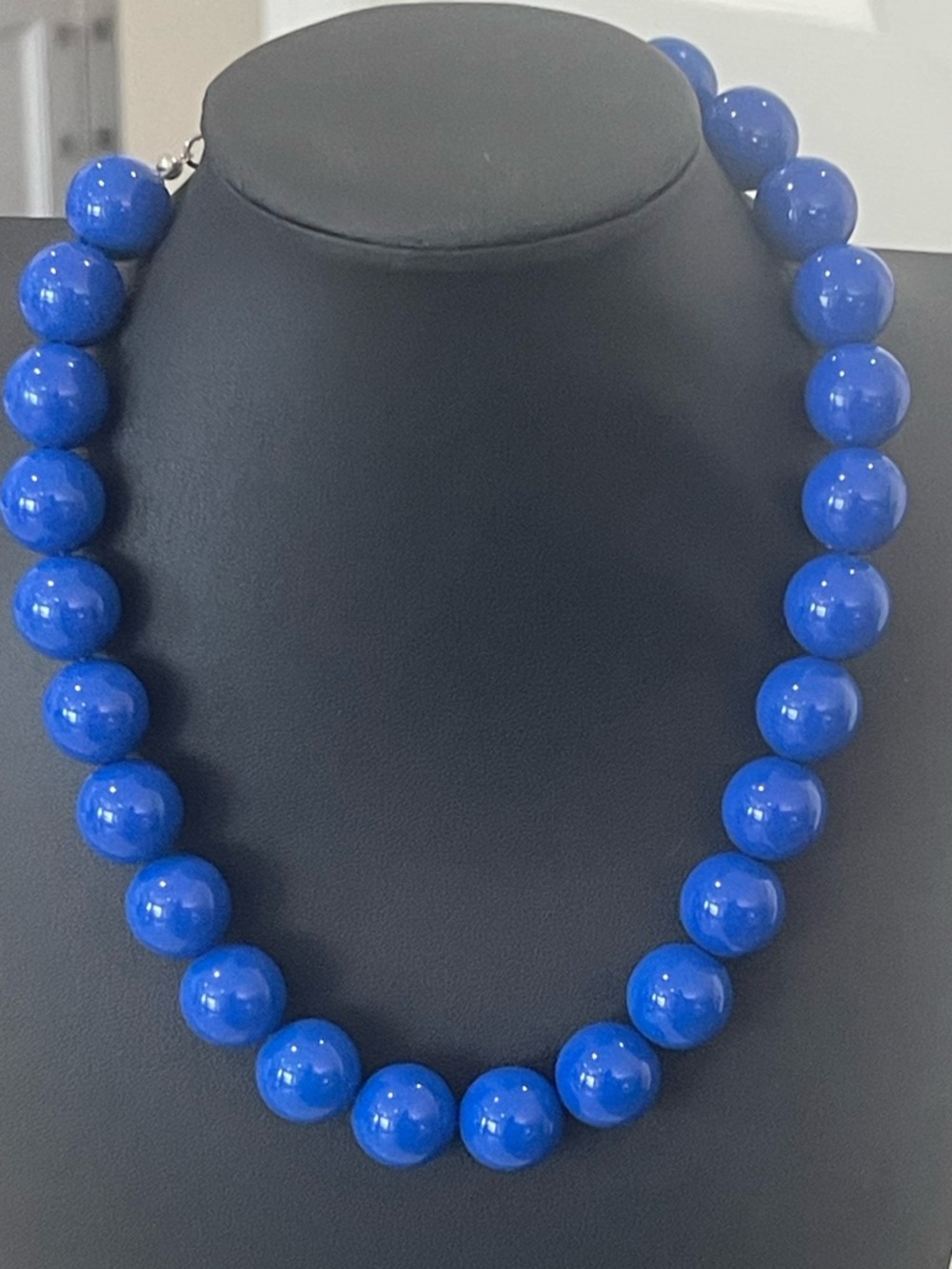 Classic Blue Beaded Necklace